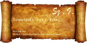 Szentpéteri Ida névjegykártya